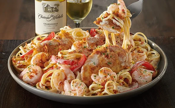 Chicken and Shrimp Carbonara