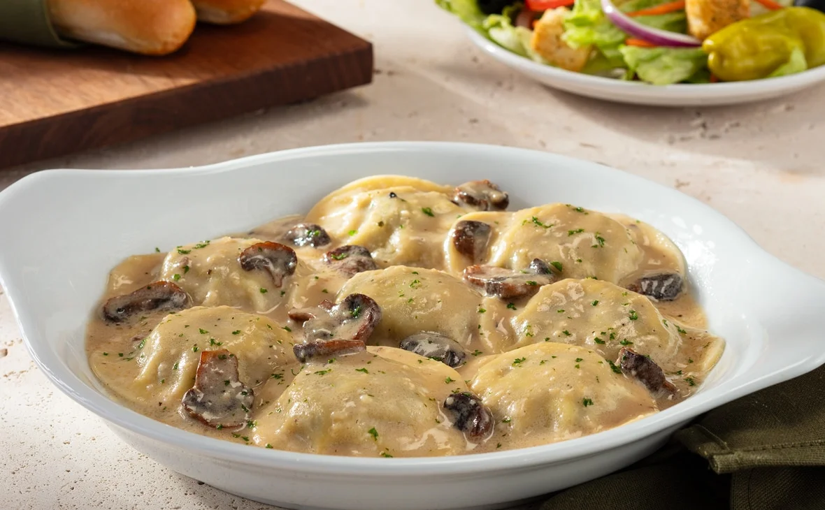 Limited Time Creamy Mushroom Ravioli