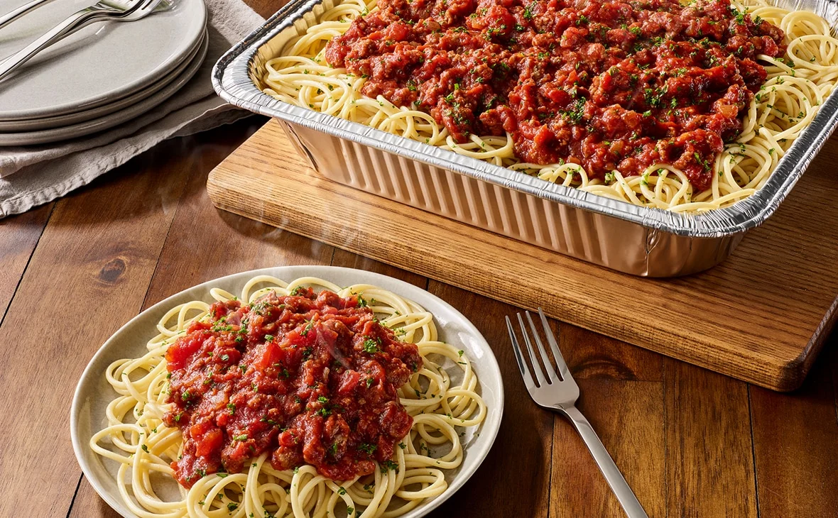 Spaghetti with Meat Sauce (Serves 4-6)